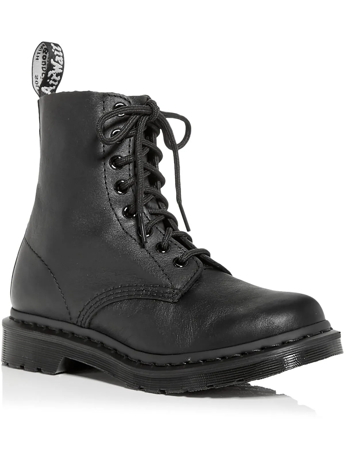 1460 Pascal Mono Womens Leather Round Toe Combat & Lace-Up Boots