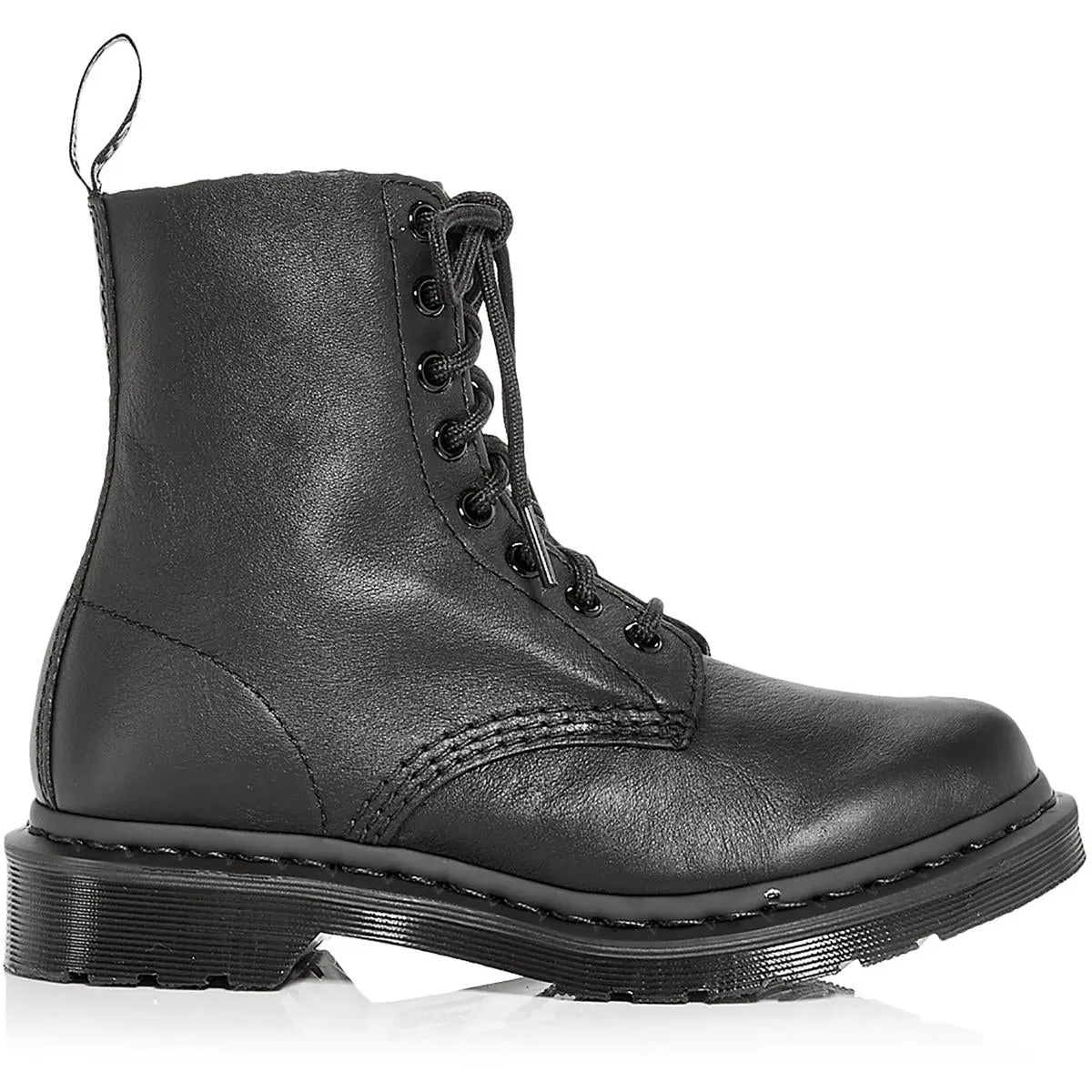 1460 Pascal Mono Womens Leather Round Toe Combat & Lace-Up Boots