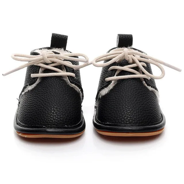 2017 Winter Baby Boy Girl Soft Shoes Soft Soled Non-slip Footwear Crib Shoes Newborn baby shoes PU Suede Leather baby shoes