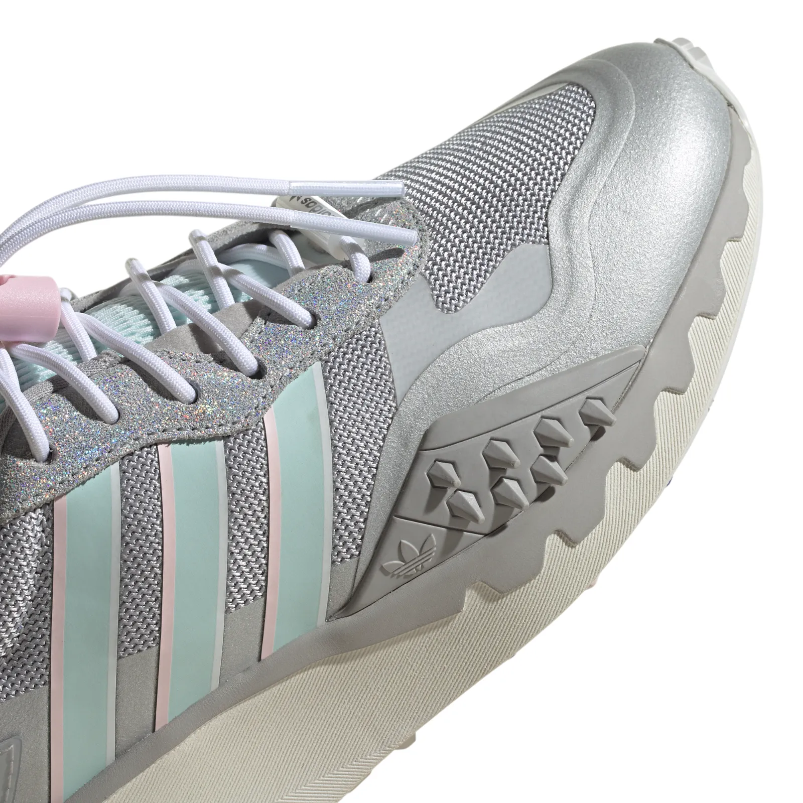 adidas Originals Womens Choigo Platform Trainers - Silver Metallic / Halo Mint