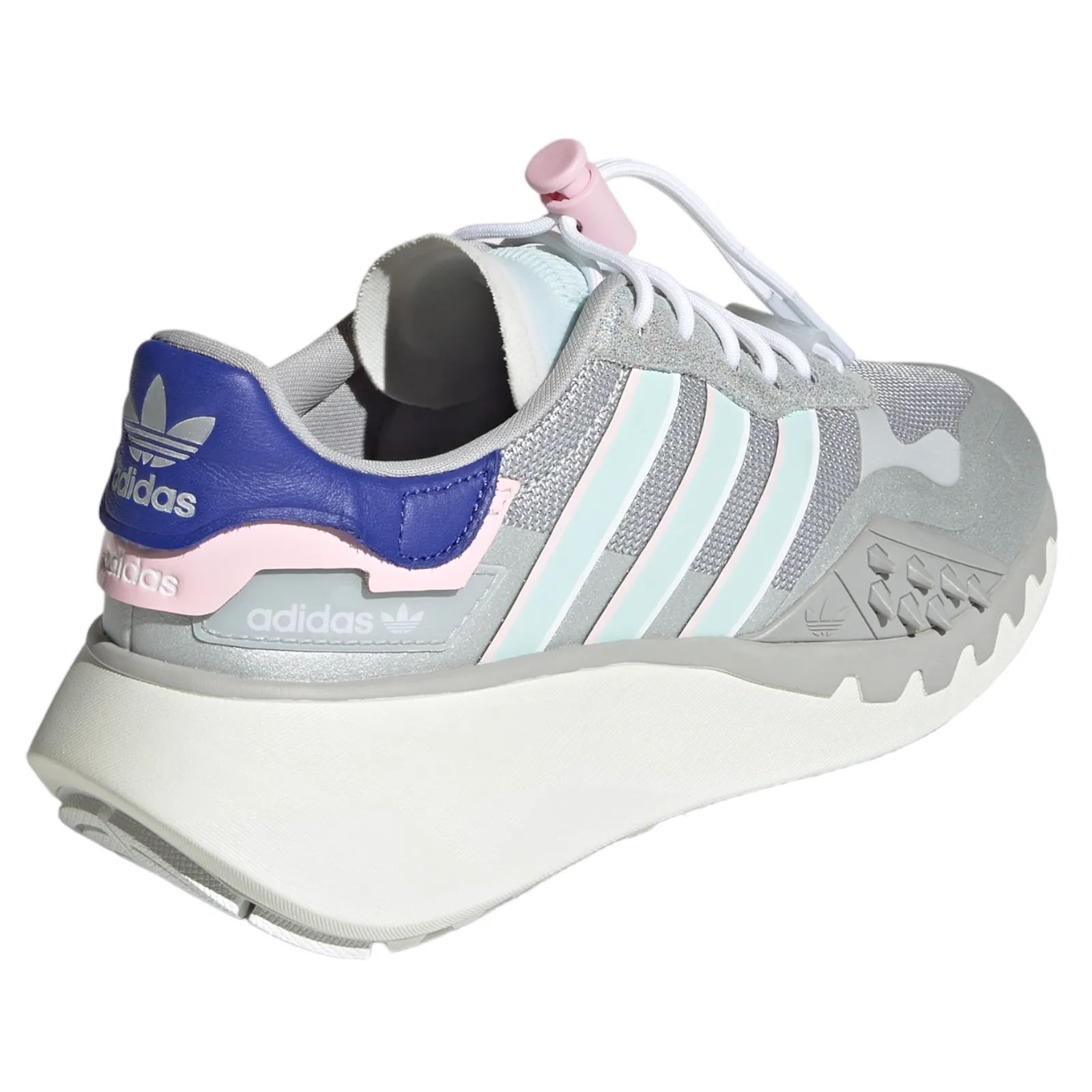 adidas Originals Womens Choigo Platform Trainers - Silver Metallic / Halo Mint