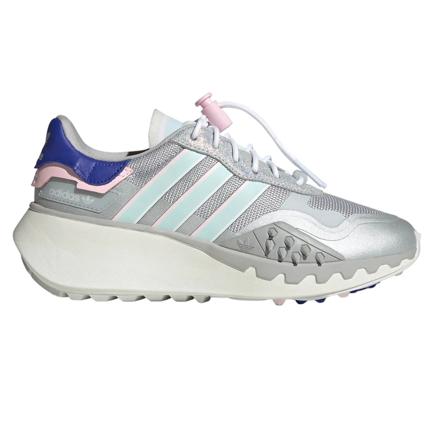 adidas Originals Womens Choigo Platform Trainers - Silver Metallic / Halo Mint