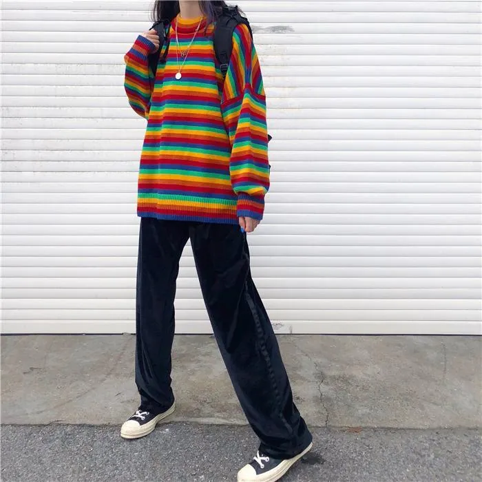 Aesthetic Rainbow Sweater