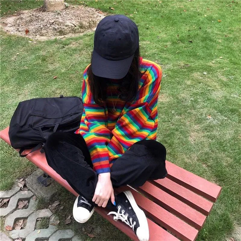 Aesthetic Rainbow Sweater