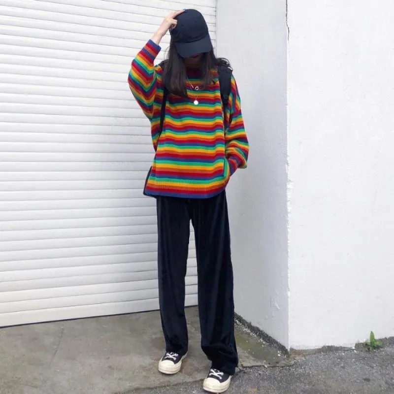 Aesthetic Rainbow Sweater