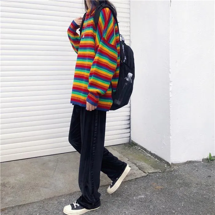 Aesthetic Rainbow Sweater