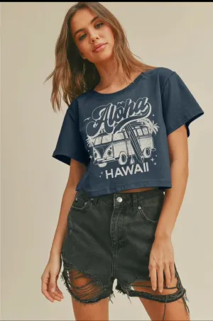 Aloha, Hawaii Crop Tee