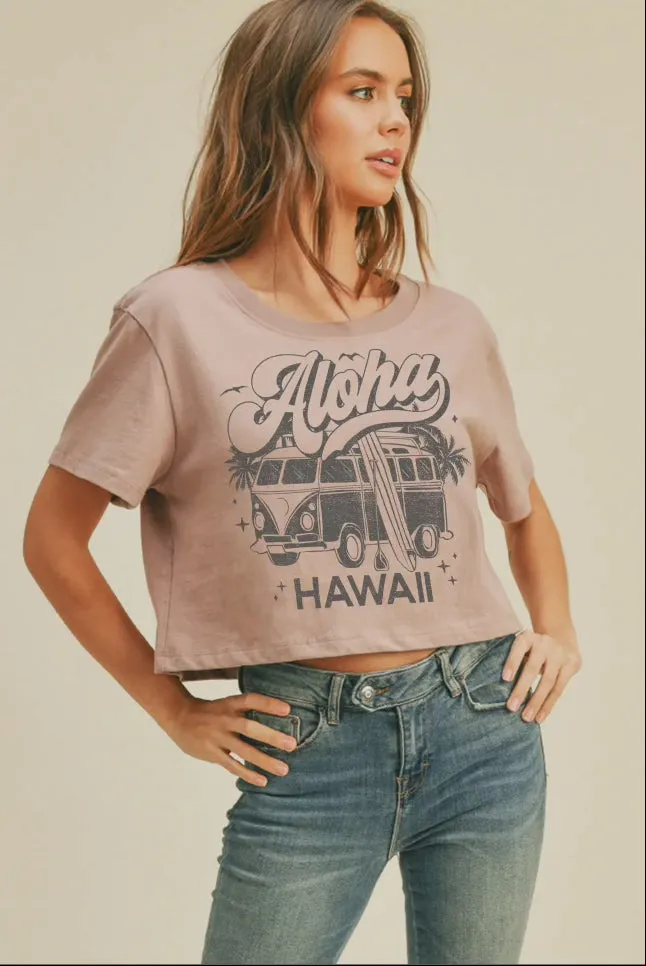 Aloha, Hawaii Crop Tee