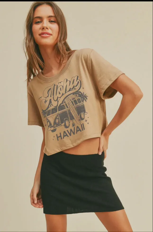 Aloha, Hawaii Crop Tee