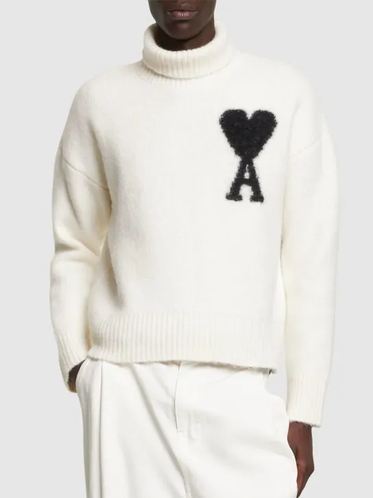 AMI Paris   ADC hairy alpaca blend knit sweater 