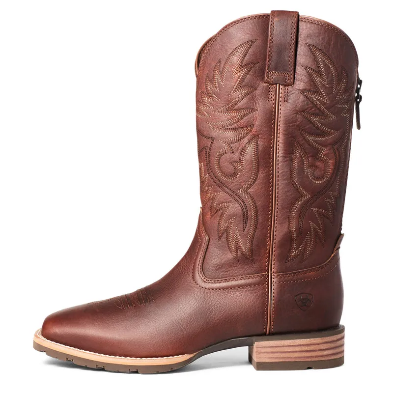 Ariat Men's Hybrid Big Boy Back Zip Western Boot, Peanut