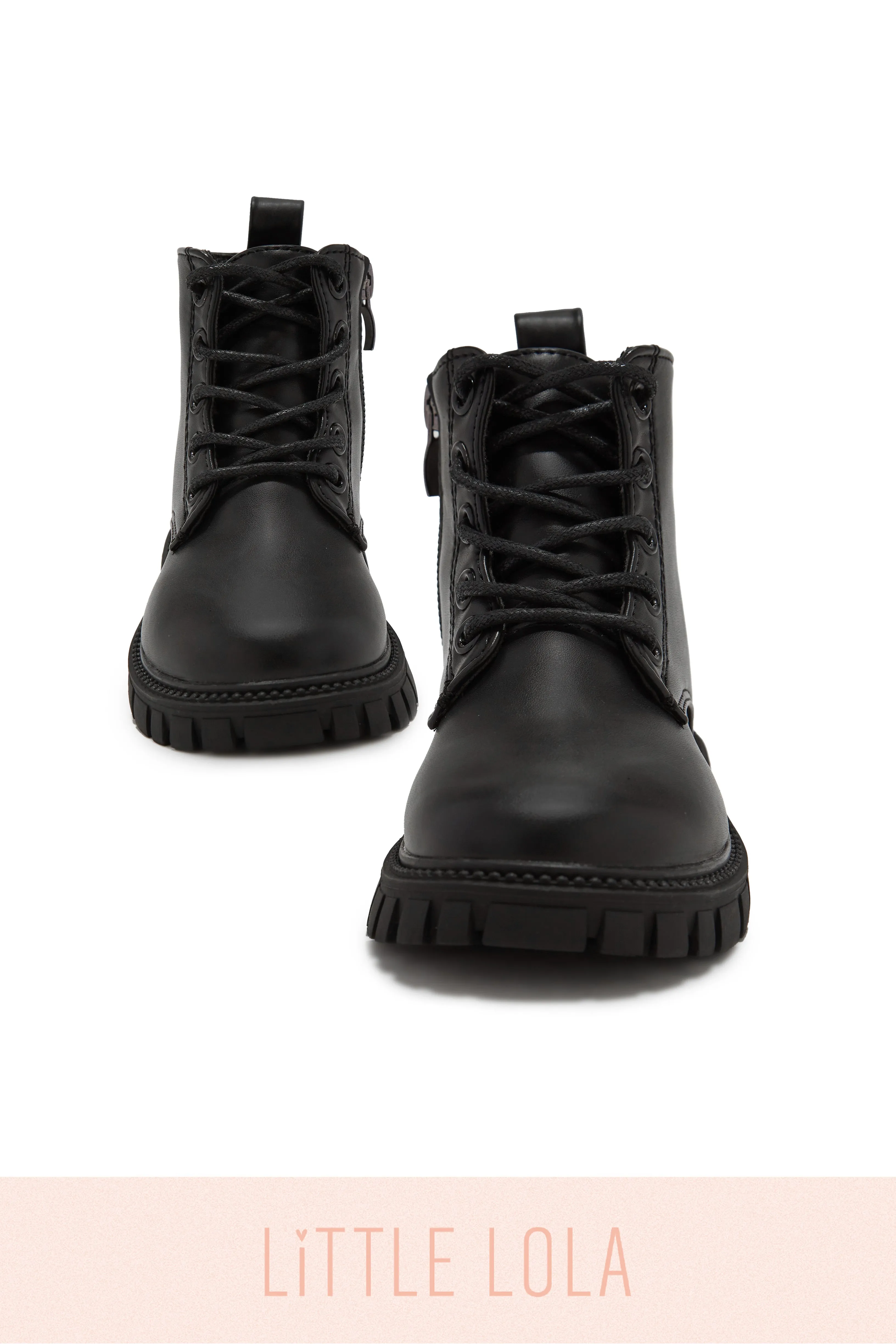 Ariella Lace Up Boots - Black