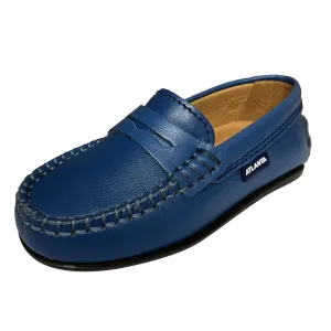 Atlanta Mocassin Boy's & Girl's Originals 032 Penny Loafer - Blue Ocean Smooth