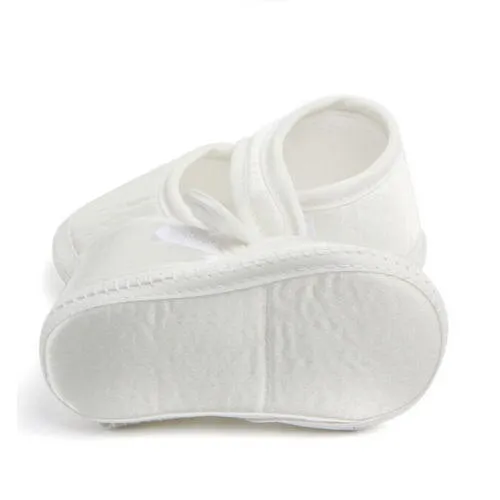 AU Adorable Newborn Baby Girl Infant Princess Soft Cotton Crib Shoe White Cute