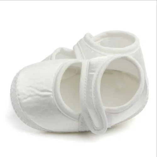 AU Adorable Newborn Baby Girl Infant Princess Soft Cotton Crib Shoe White Cute