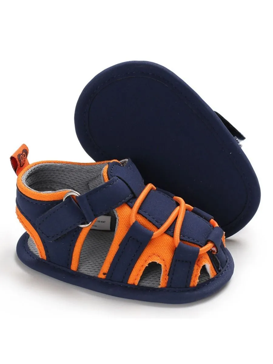 Baby Boy Color Blocking Shoes First Start Crib Sandal