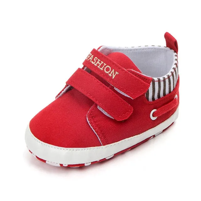 Baby Boys and Girls Shoes Sole Soft Canvas Solid Footwear For Newborn Baby Shoes Toddler Crib Moccasins 14 Styles Available