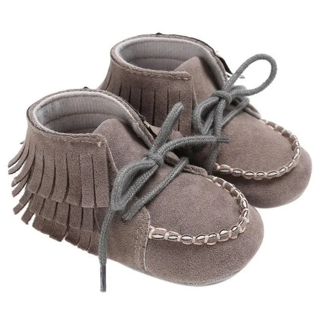 Baby Boys Girls Moccasins Soft Moccs Shoes Bebe Fringe Soft Soled Non-slip Footwear Crib Shoes