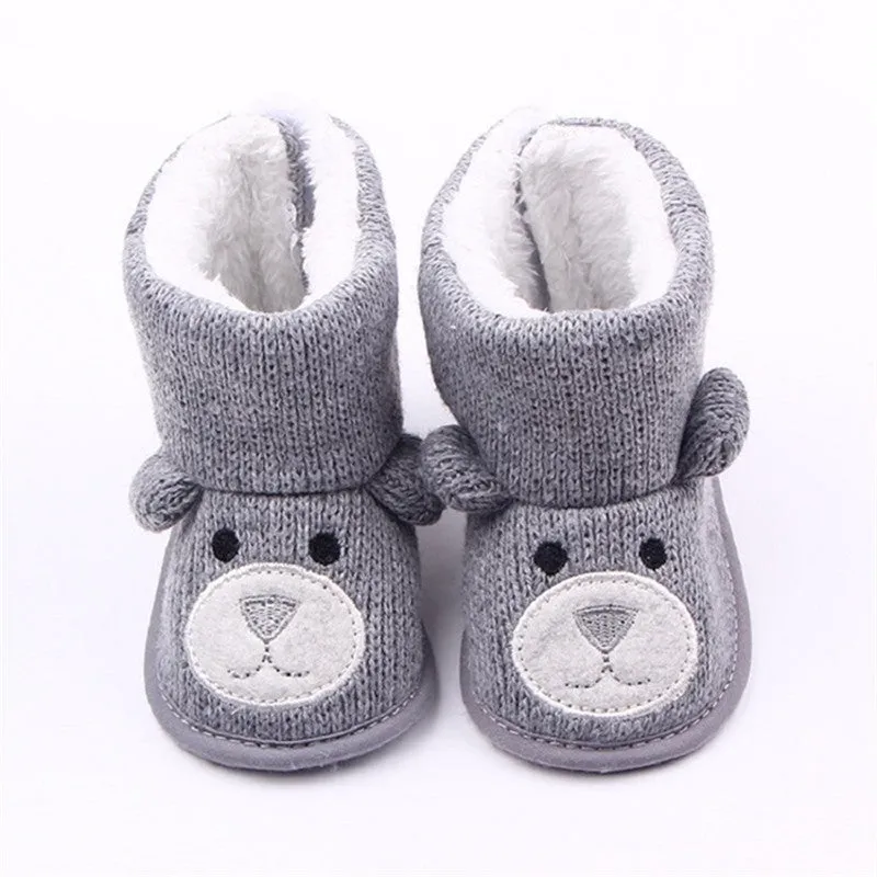 Baby Winter Boots Infant Toddler Newborn Cute Cartoon Bear Shoes