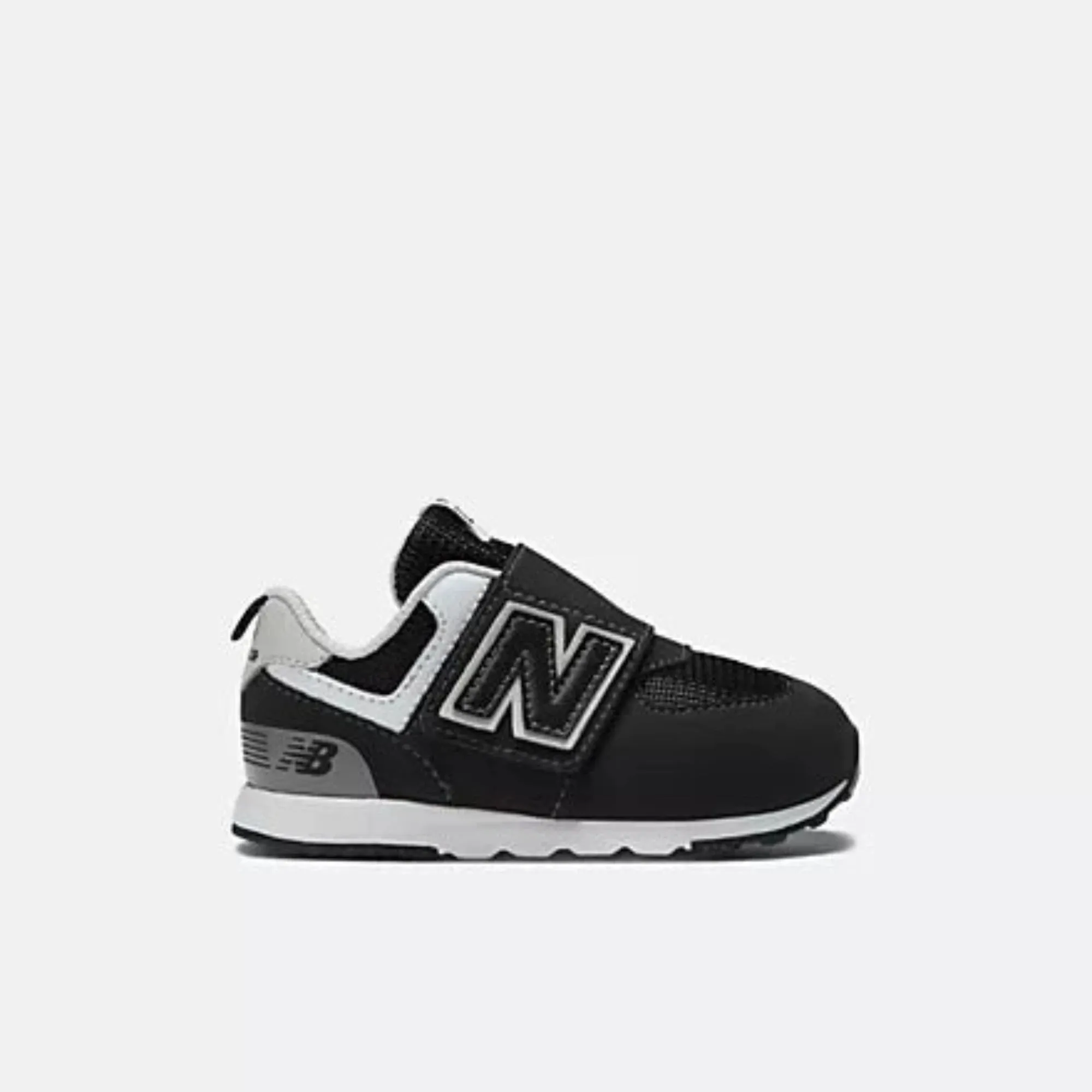 Baby/Toddlers New Balance 574 NEW-B Hook & Loop "Black White"