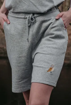 barn owl womens sweat shorts