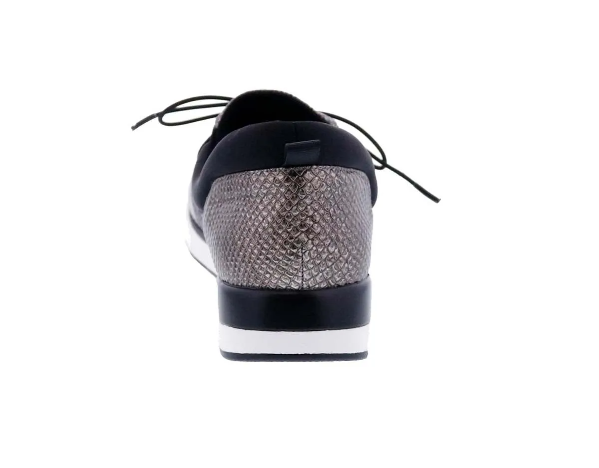 Bellini Action Women Sneaker In Pewter Cracked