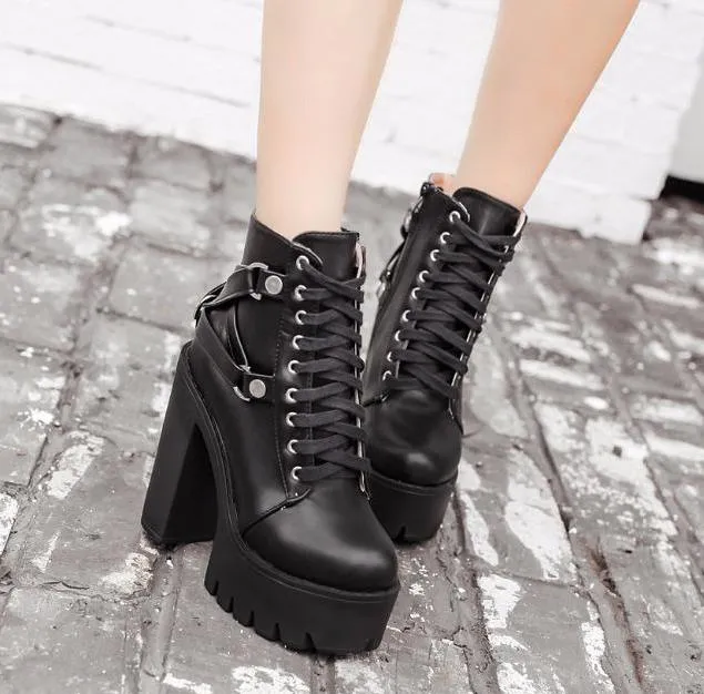 Belted Combat Boots