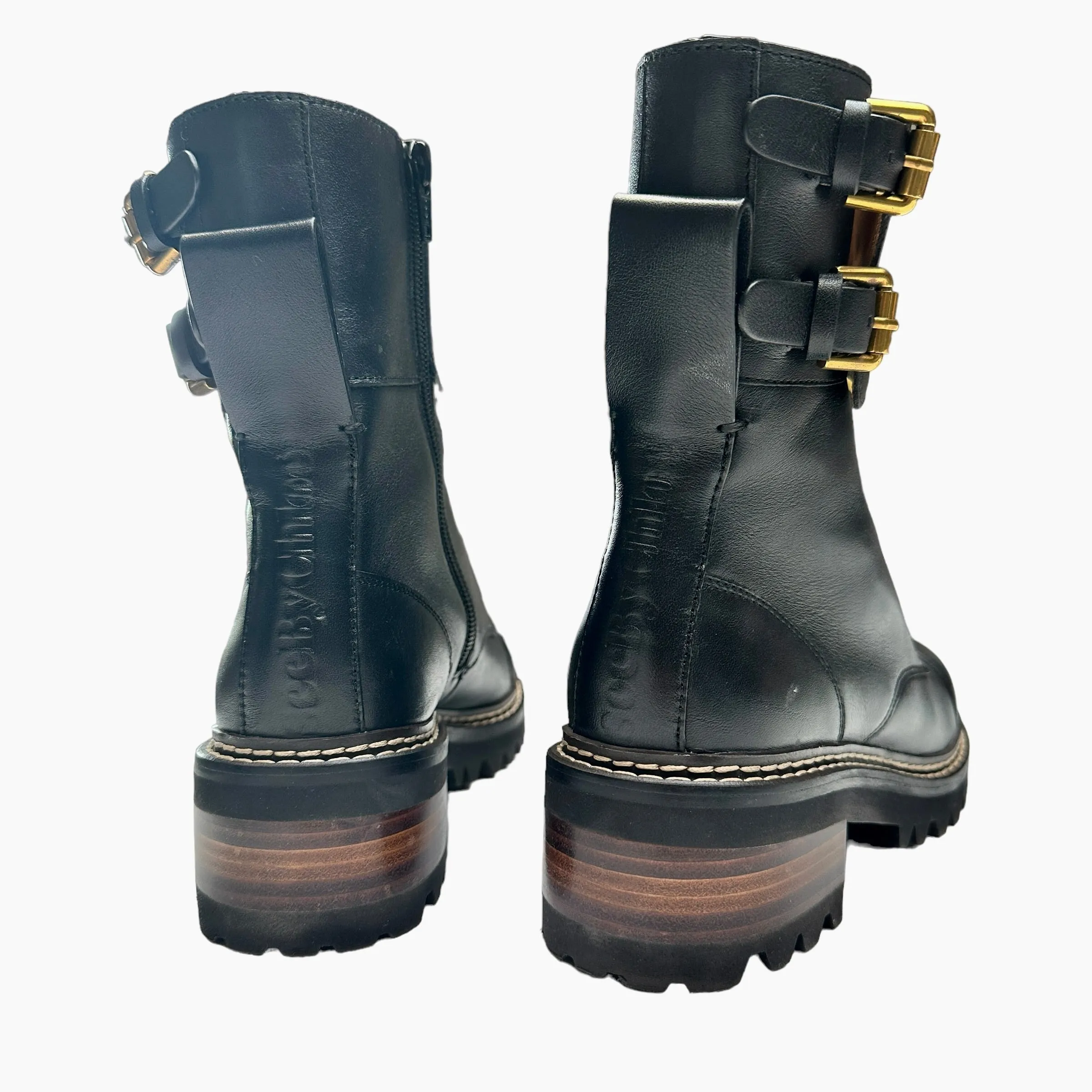 Black Combat Boot - 5.5