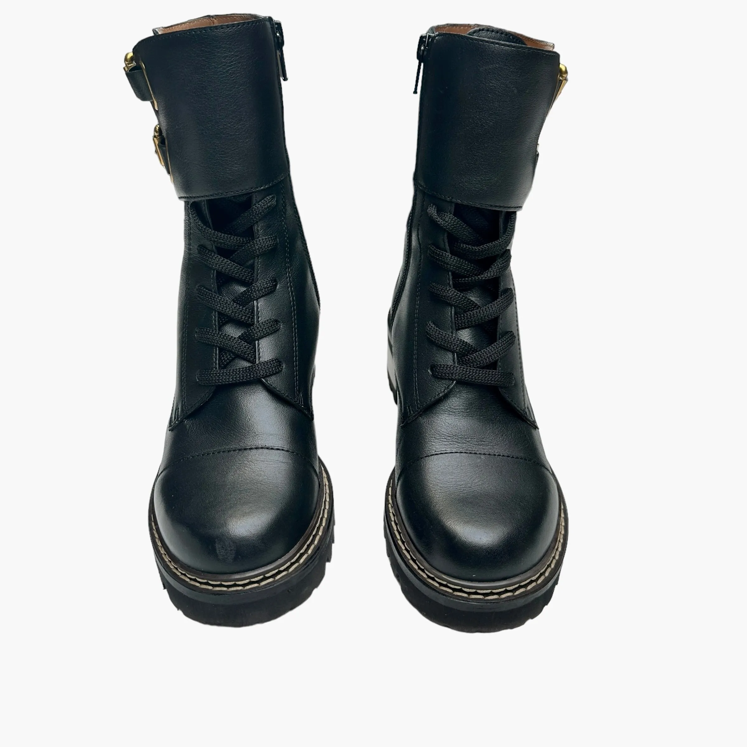 Black Combat Boot - 5.5