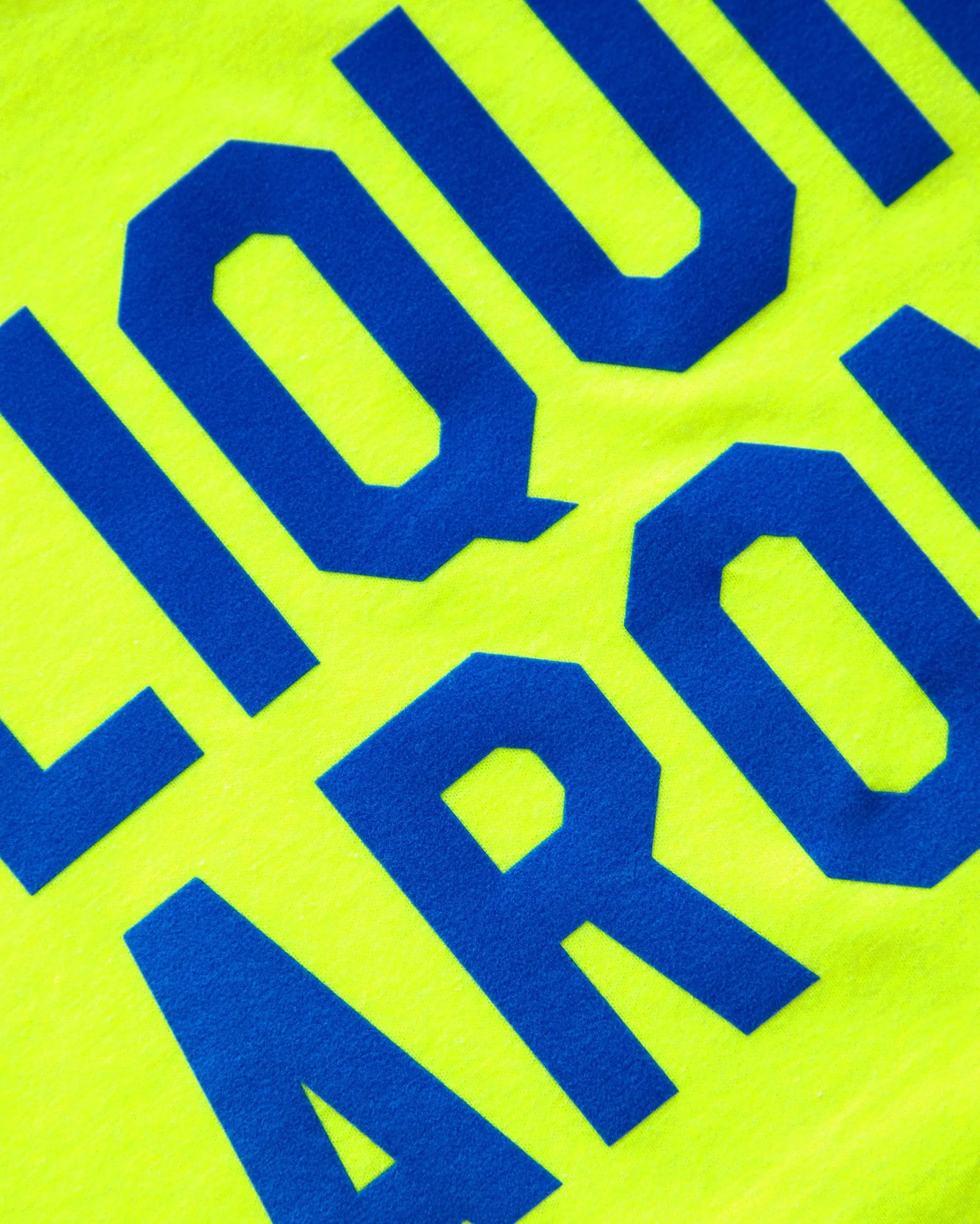 Blue flock liquid aroma - Fluorescent yellow crop top