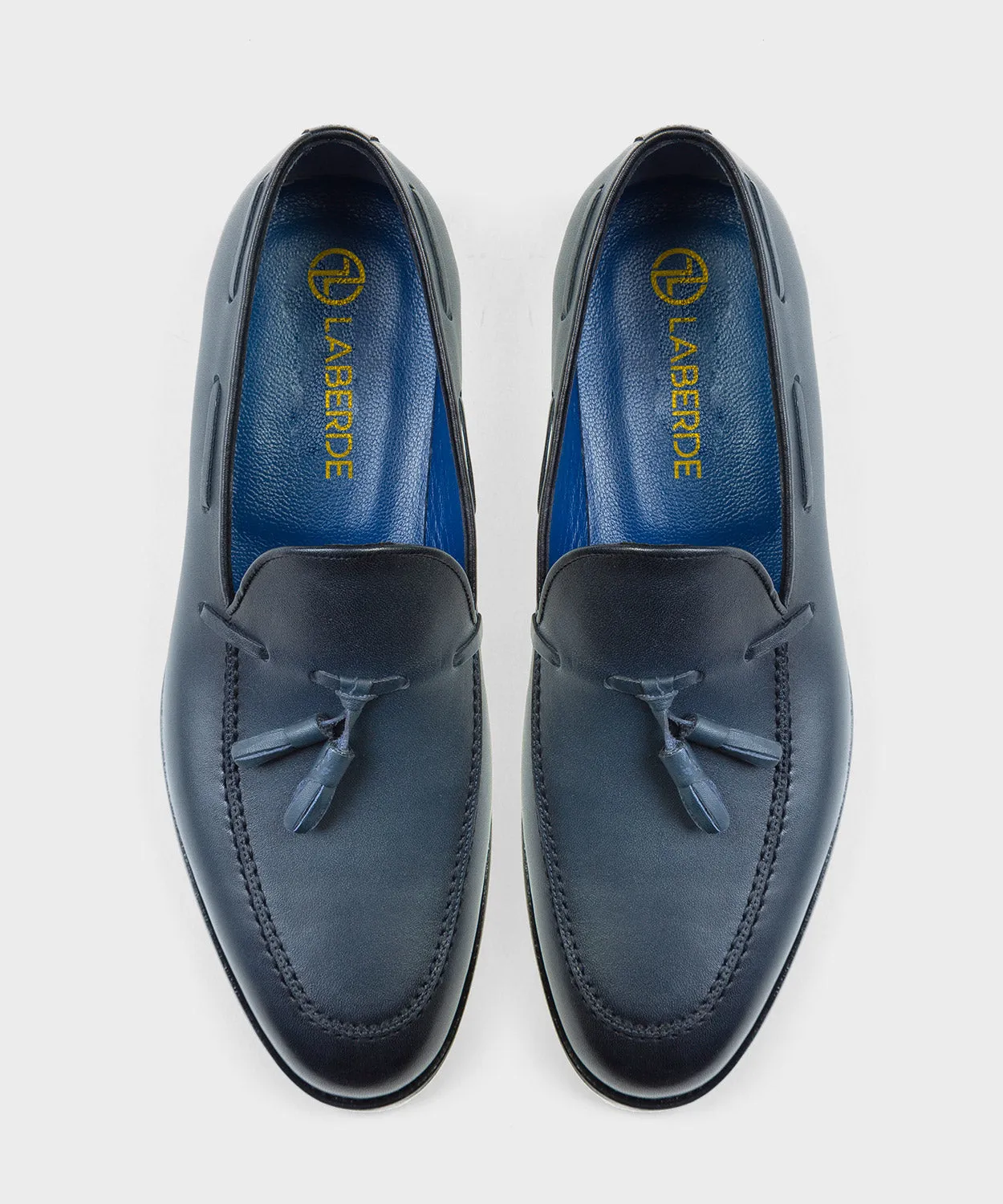 Blue Tassel Loafers