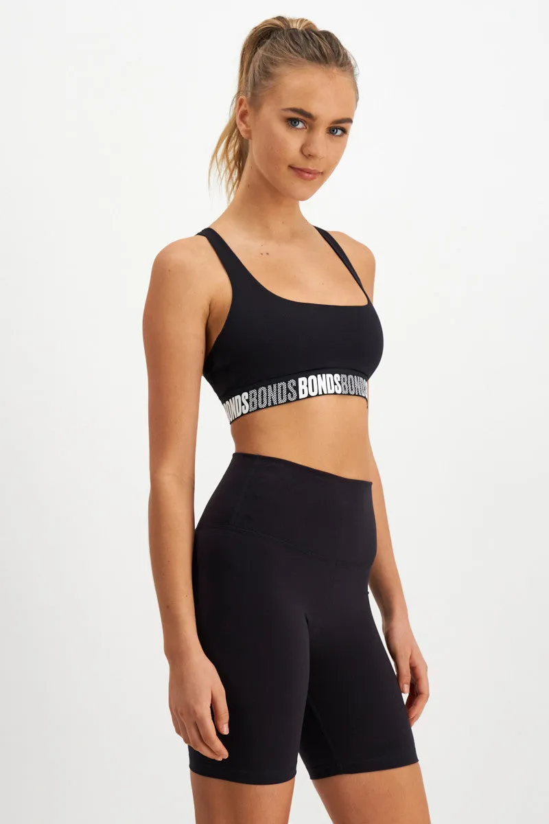 Bonds Womens X-Temp Air Soft Crop Bra Black