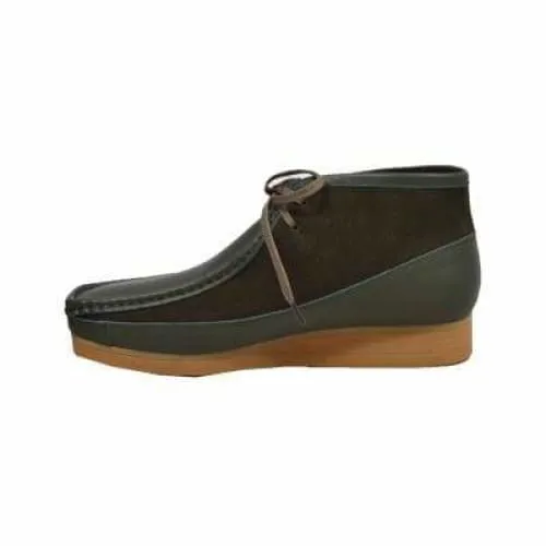 British Walkers New Castle Wallabee Boots Men's Green Leather and Suede