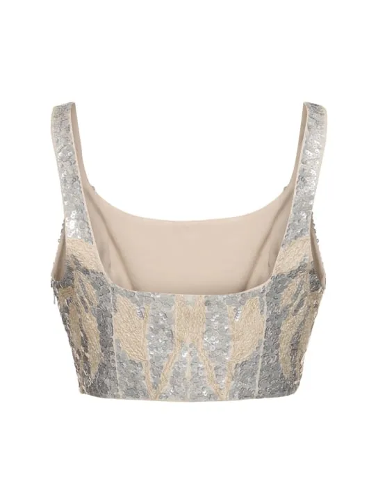 Brunello Cucinelli   Linen crop top 