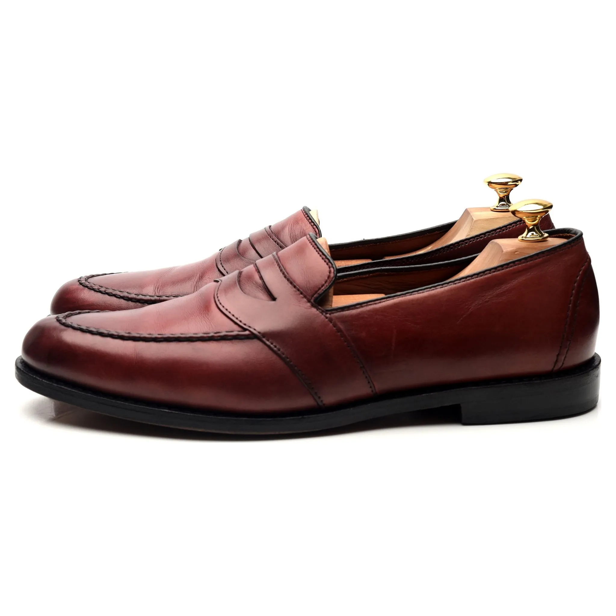 Burgundy Leather Loafers UK 11 US 12