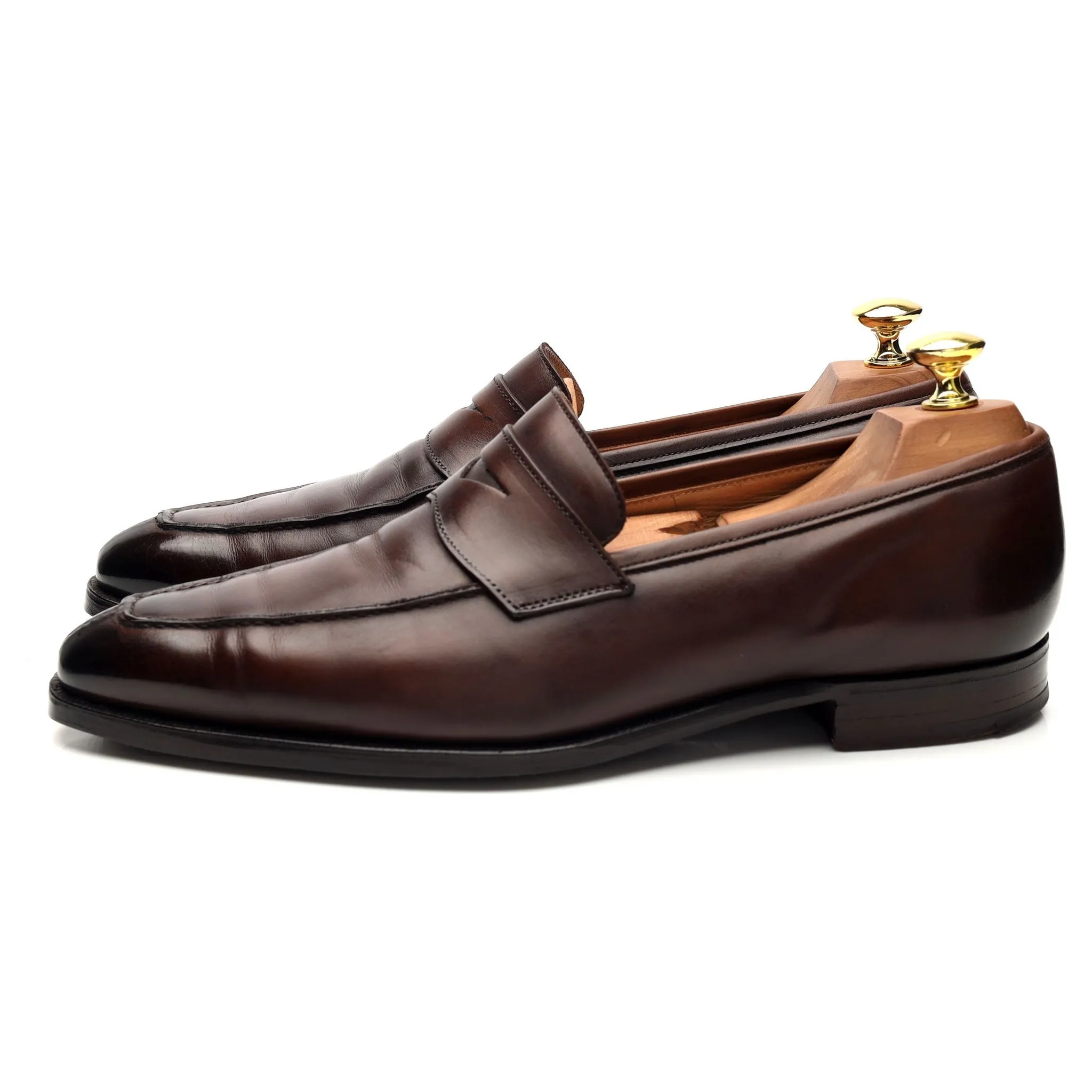 'Bury 2' Dark Brown Leather Loafers UK 7 E