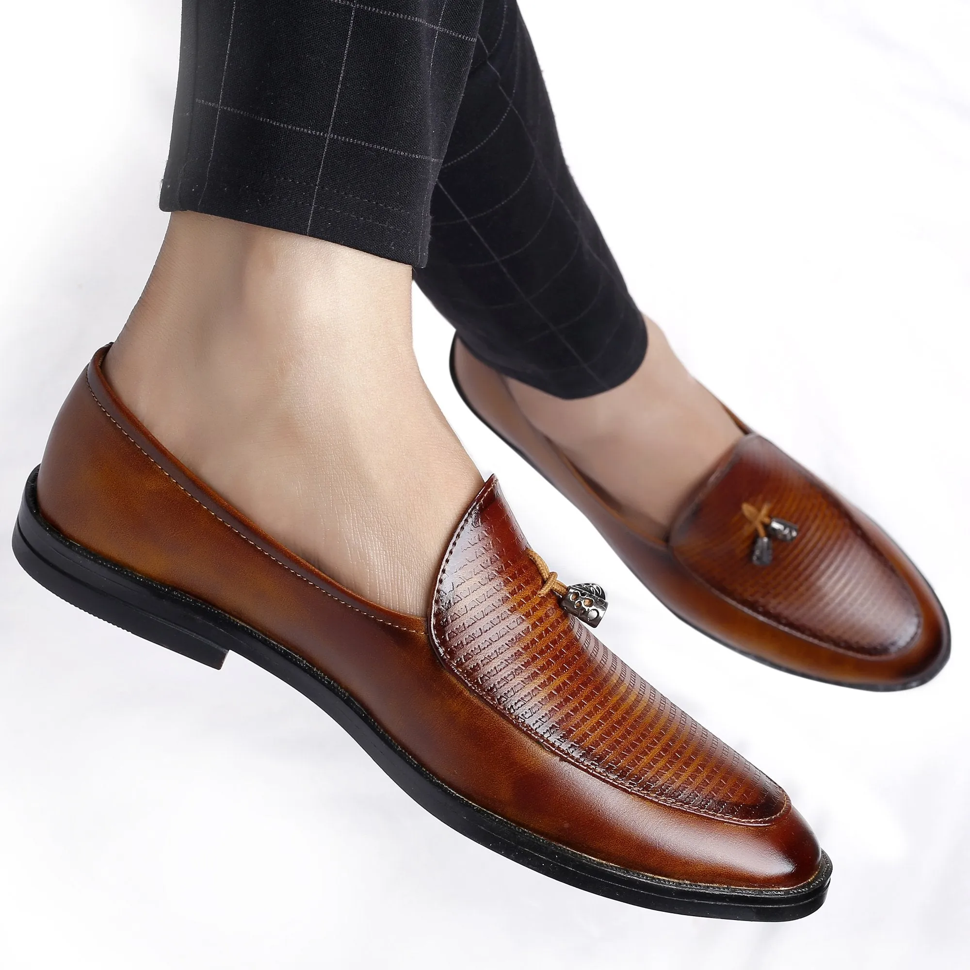 Bxxy's Men's Party Wear Tassel Casual Slip-ons