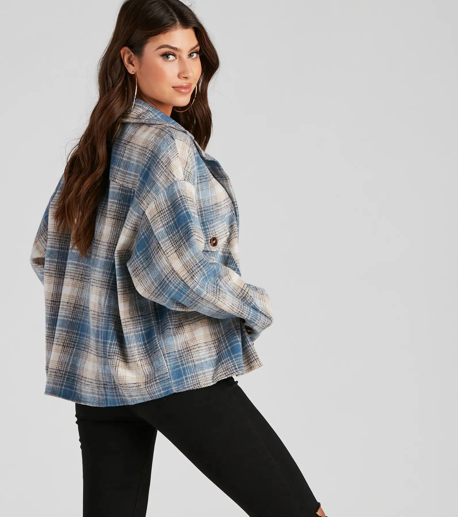 Casual Fall Days Flannel Shacket