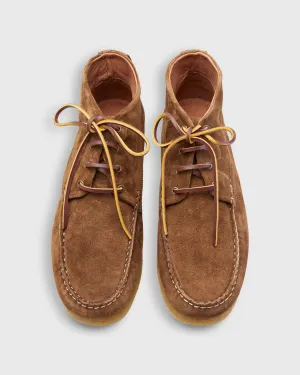 Chukka Crepe Moccasin in Acorn Suede