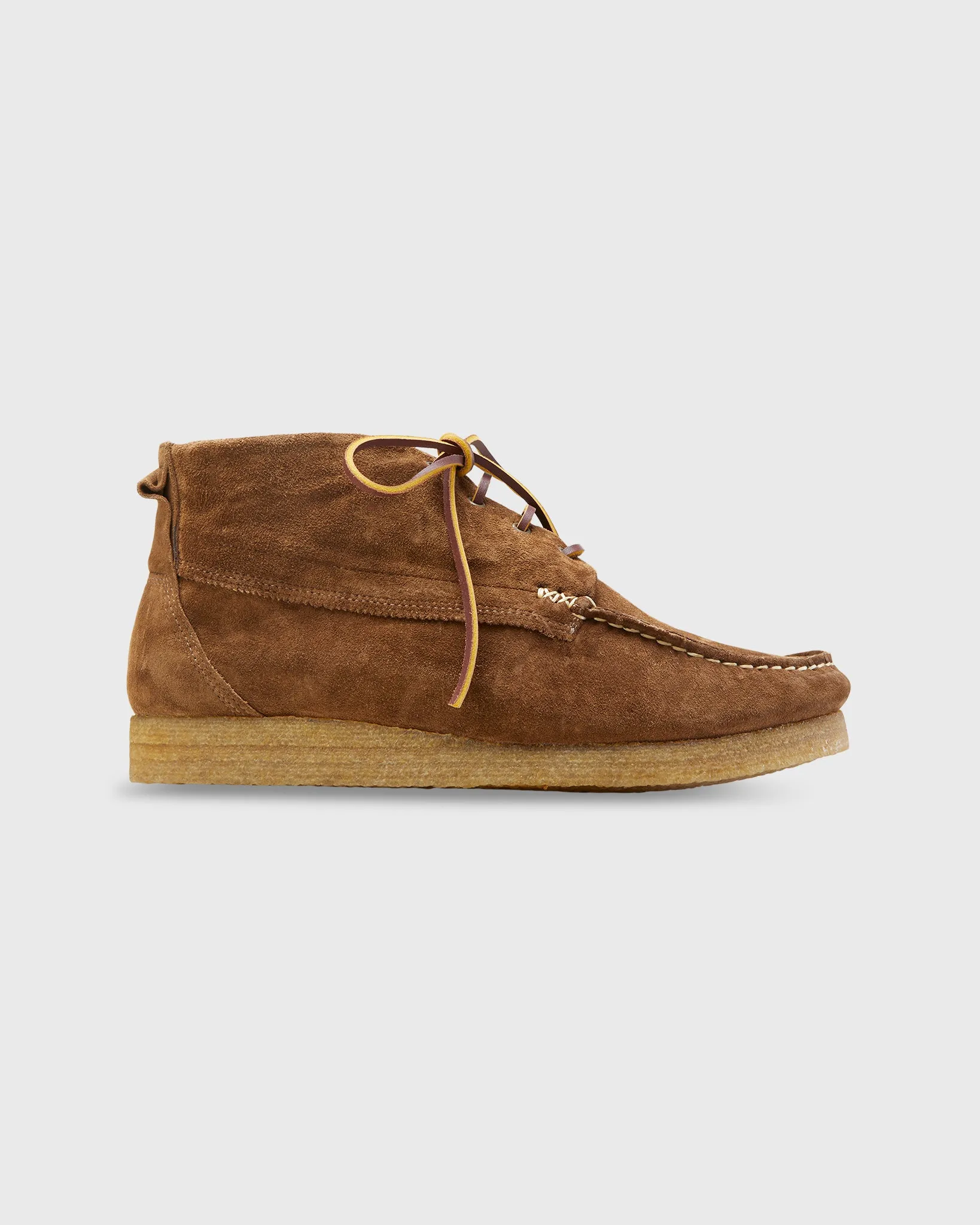 Chukka Crepe Moccasin in Acorn Suede