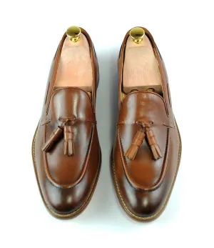 Cognac Tassel Loafers