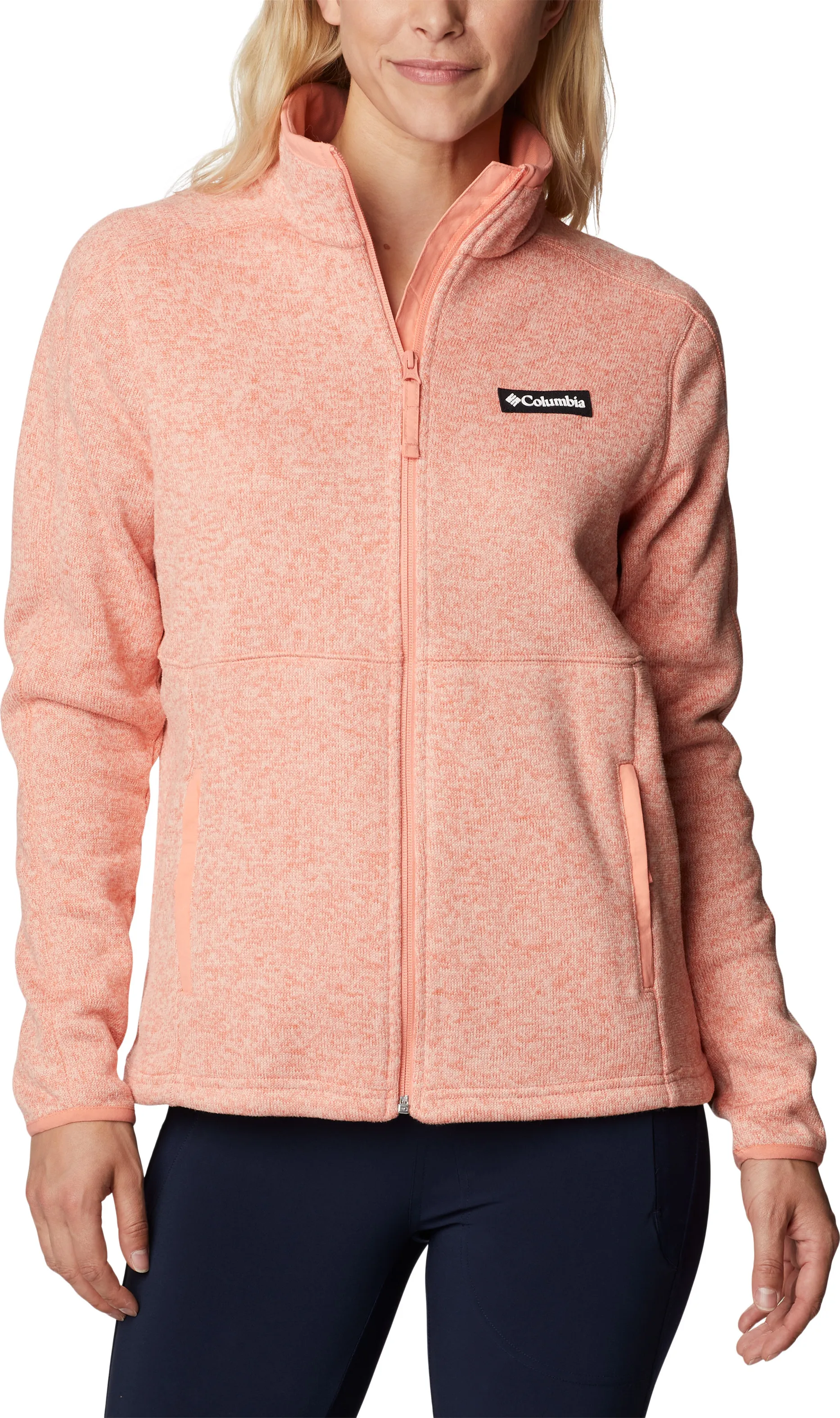 Columbia Women&#x27;s Sweater Weather Full Zip Summer Peach, Heather | Buy Columbia Women&#x27;s Sweater Weather Full Zip Summer Peach, Heather here | Outnorth