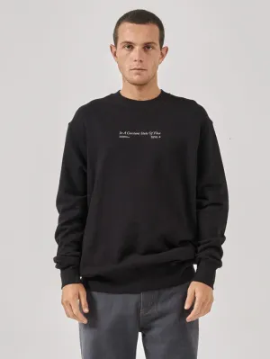 Constant Thrills Oversize Crew - Black