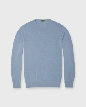 Crewneck Sweater in Pale Heather Sky Cotton