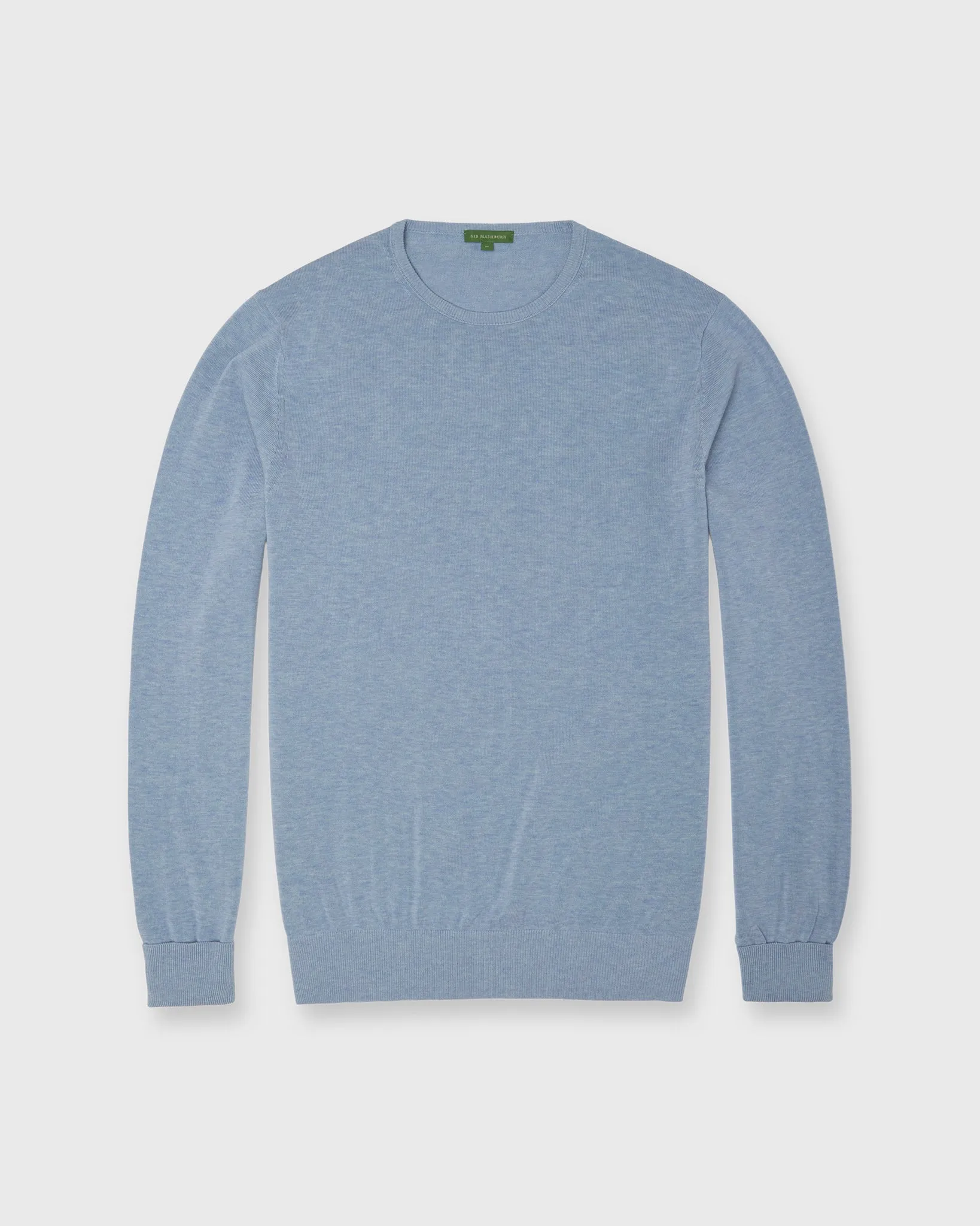 Crewneck Sweater in Pale Heather Sky Cotton