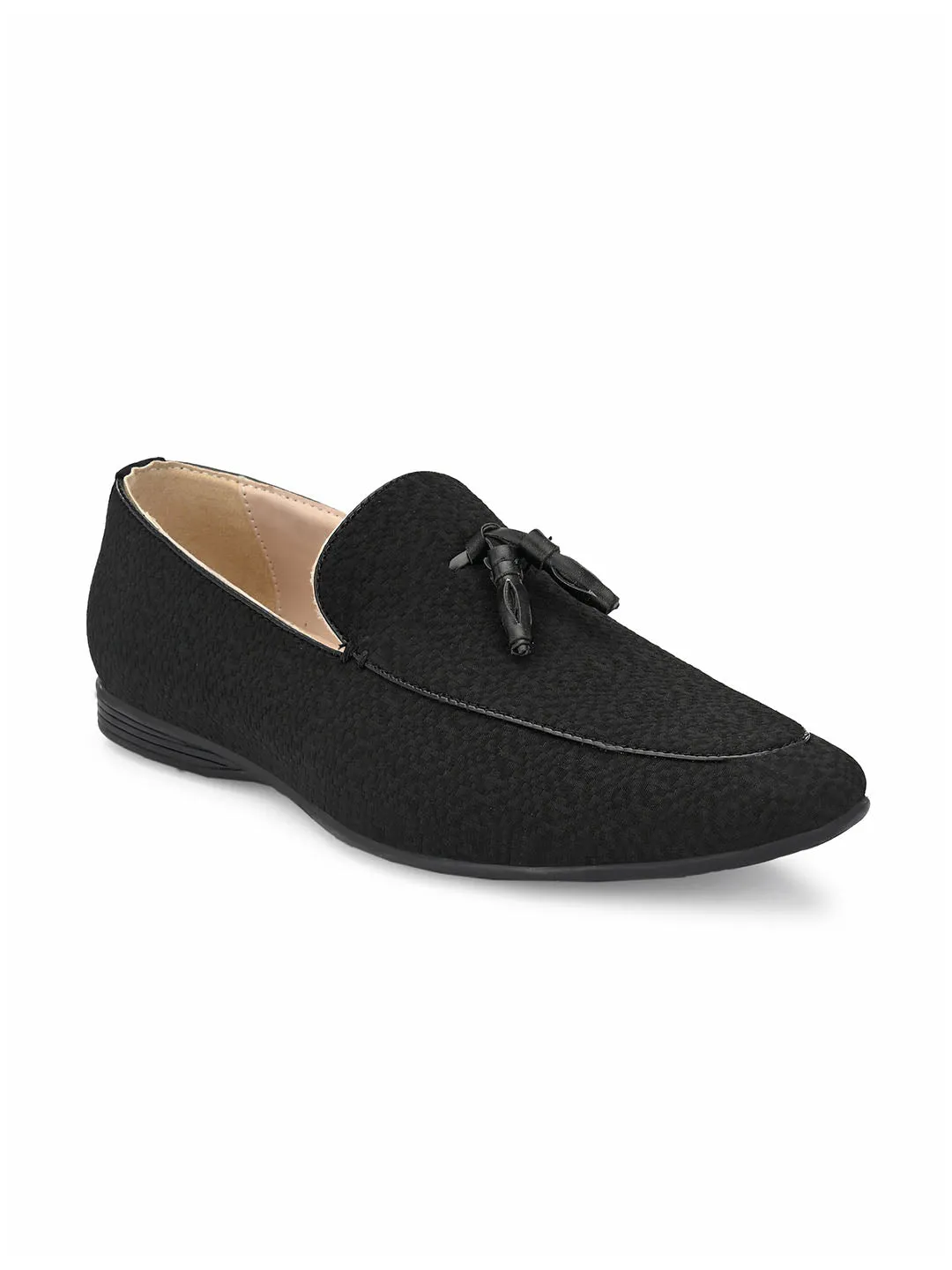 Dan Black Tassel Loafers