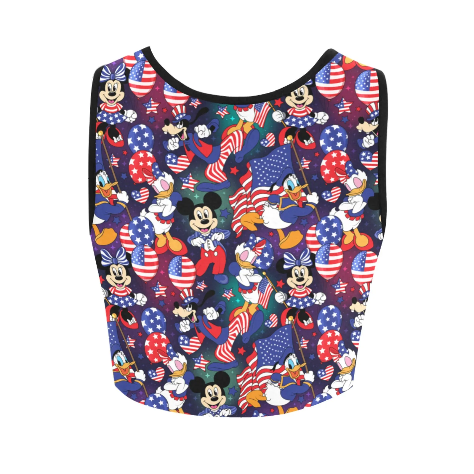 Disney America Women's Athletic Crop Top