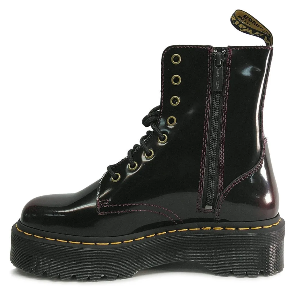 Dr.Martens Womens Boots Jadon Lace-Up Zip Ankle - UK 4