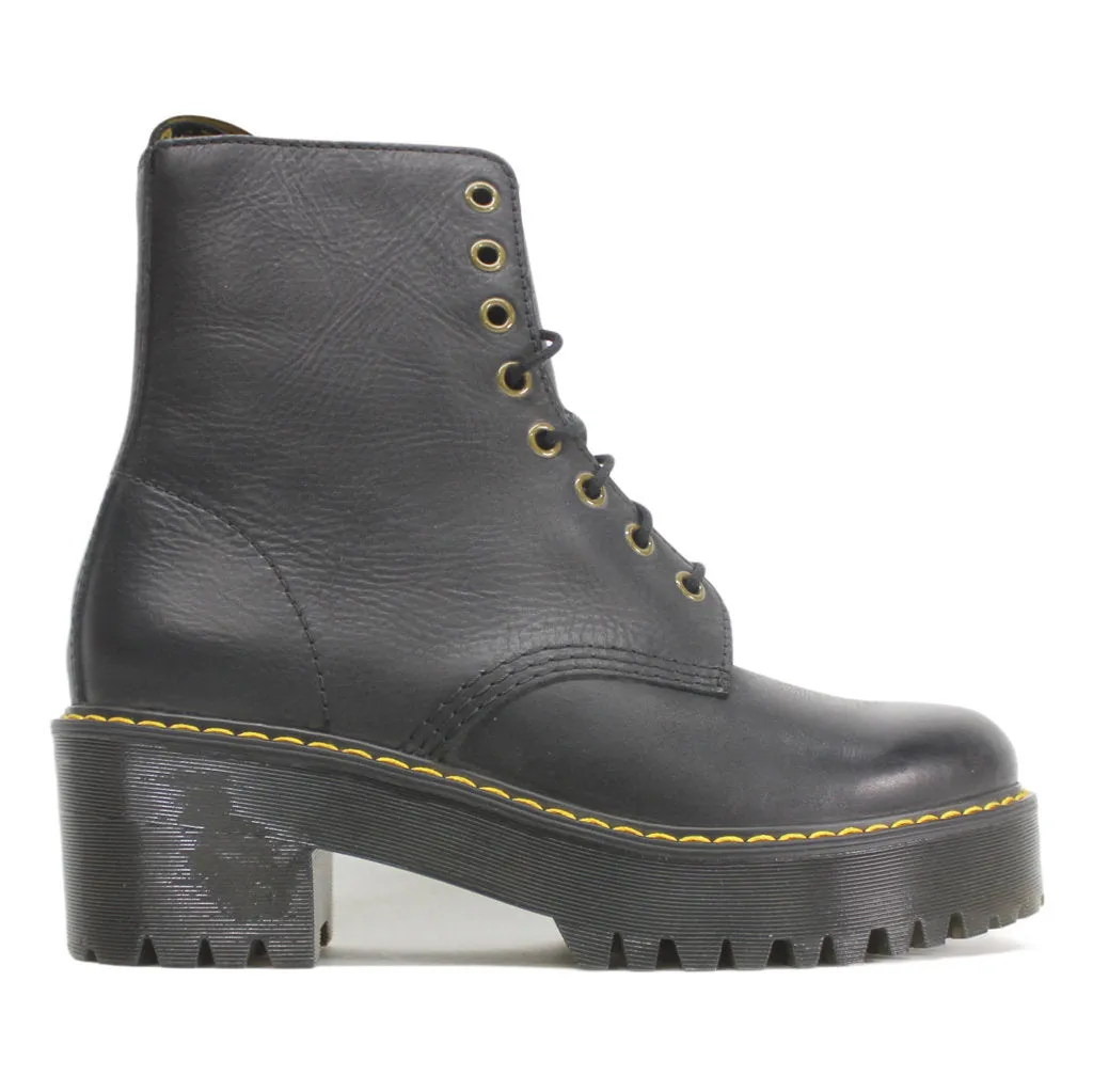 Dr.Martens Womens Boots Shriver Hi Lace-Up Ankle Combat Leather - UK 6