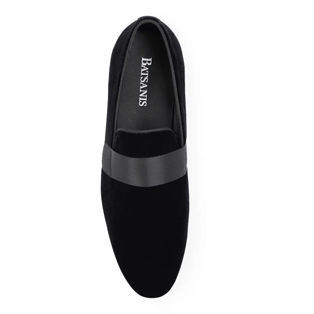 Dylan Black Velvet Loafers